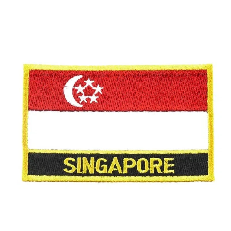 Singapore Flag Patch - Sew On/Iron On Patch