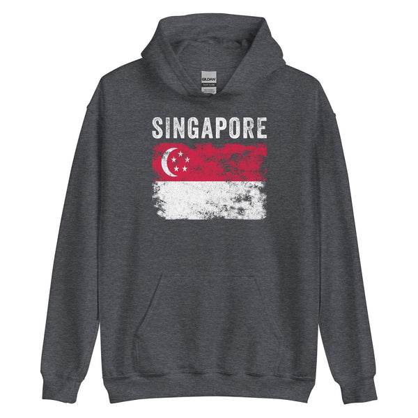 Singapore Flag Vintage Singaporean Flag Hoodie