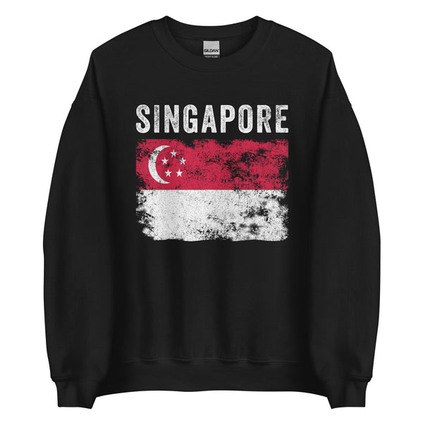 Singapore Flag Vintage Singaporean Flag Sweatshirt