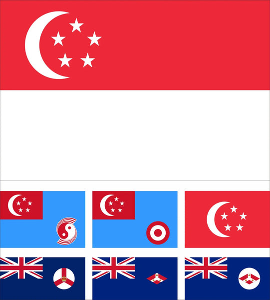 Singapore Flags - 90x150cm(3x5ft) - 60x90cm(2x3ft)
