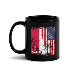 Singapore USA Flag - Half American Mug