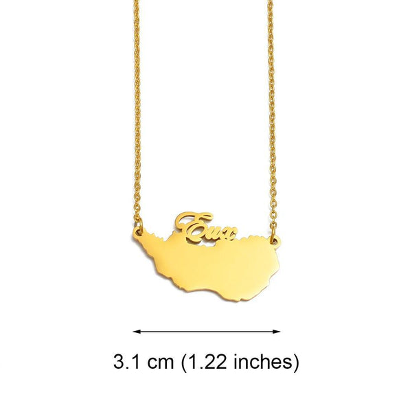 Sint Eustatius Map Necklace