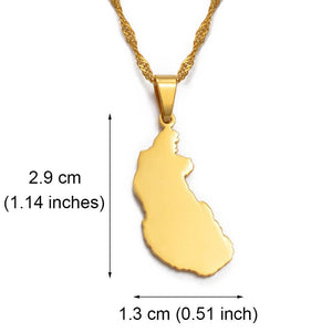 Sint Eustatius Map Necklace