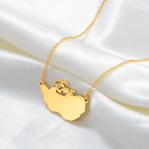 Sint Eustatius Map Necklace