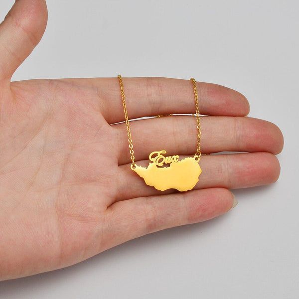 Sint Eustatius Map Necklace