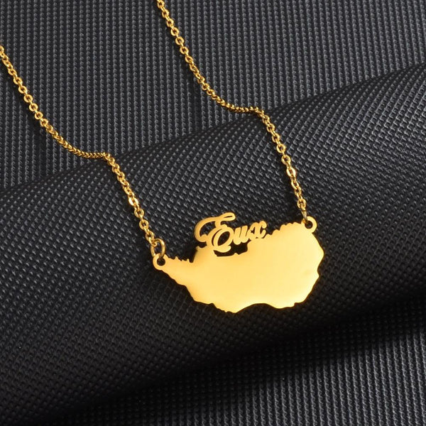 Sint Eustatius Map Necklace