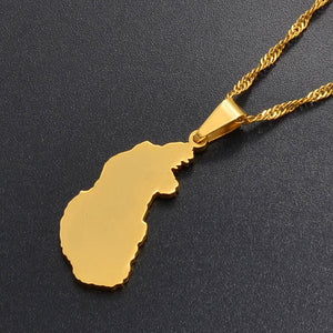 Sint Eustatius Map Necklace