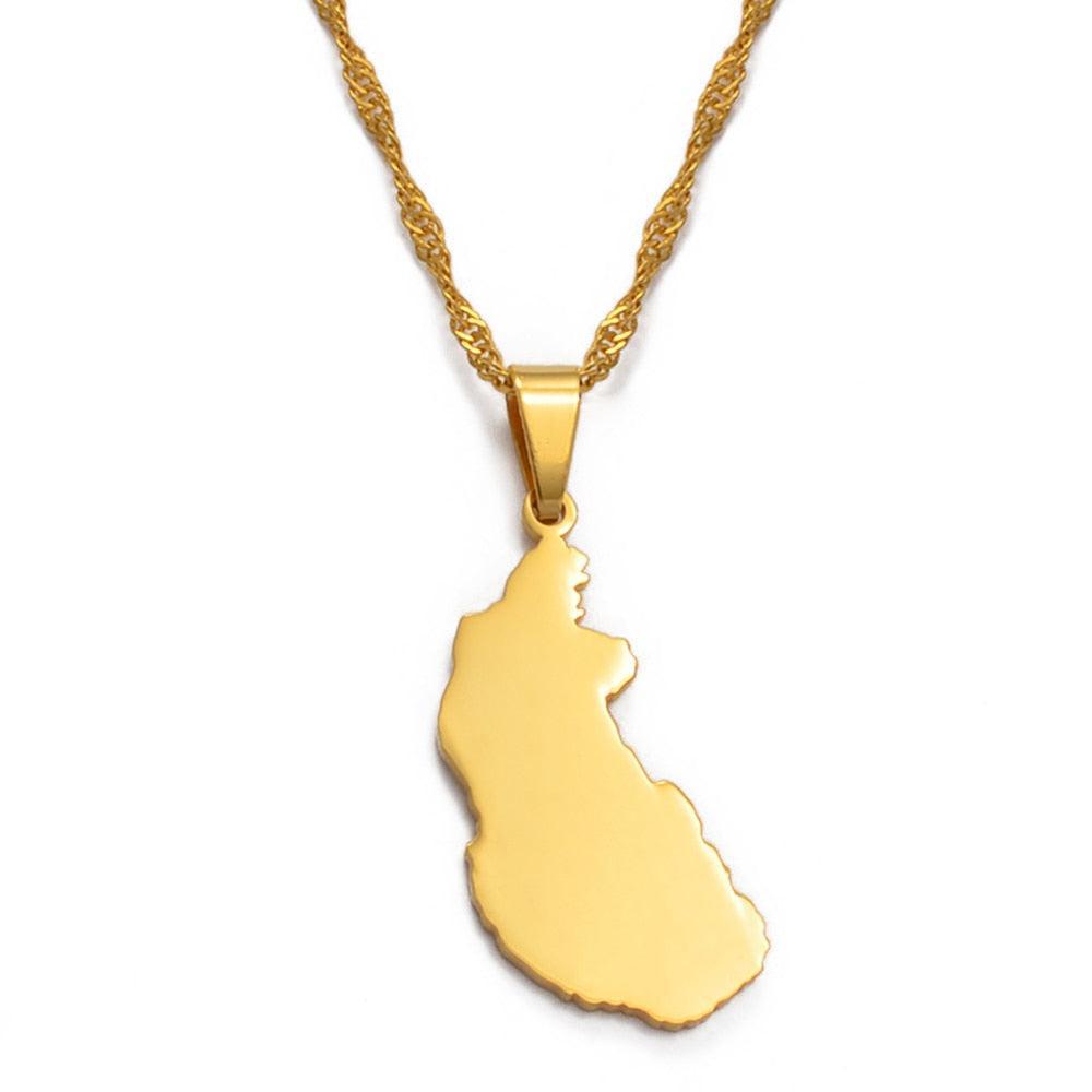 Sint Eustatius Map Necklace