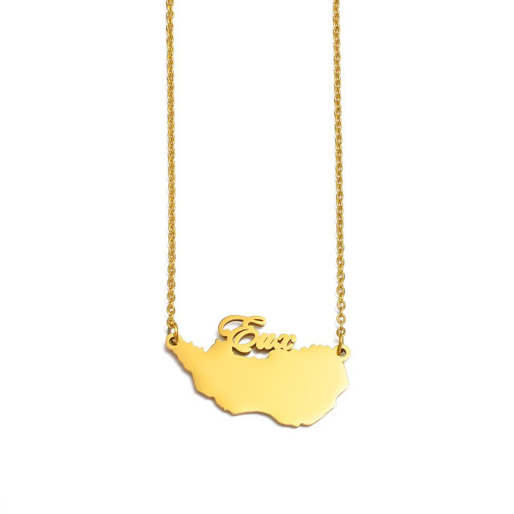 Sint Eustatius Map Necklace