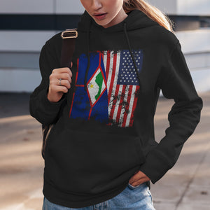 Sint Eustatius USA Flag Hoodie