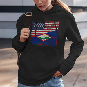 Sint Eustatius USA Flag Hoodie
