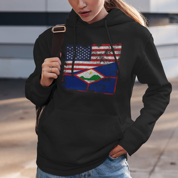 Sint Eustatius USA Flag Hoodie