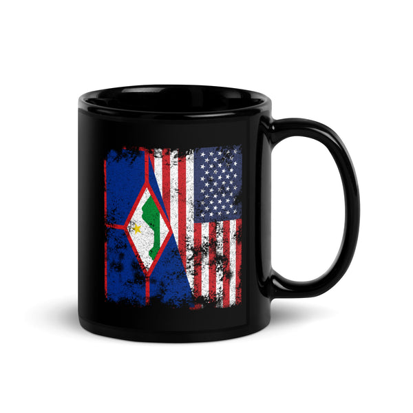 Sint Eustatius USA Flag Mug