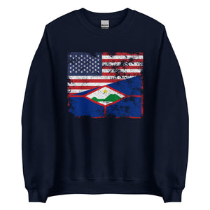 Sint Eustatius USA Flag Sweatshirt