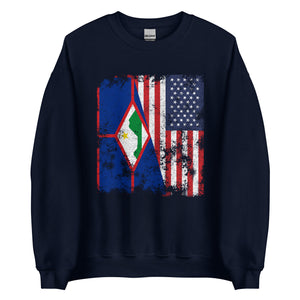 Sint Eustatius USA Flag Sweatshirt