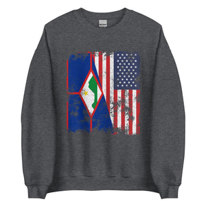 Sint Eustatius USA Flag Sweatshirt