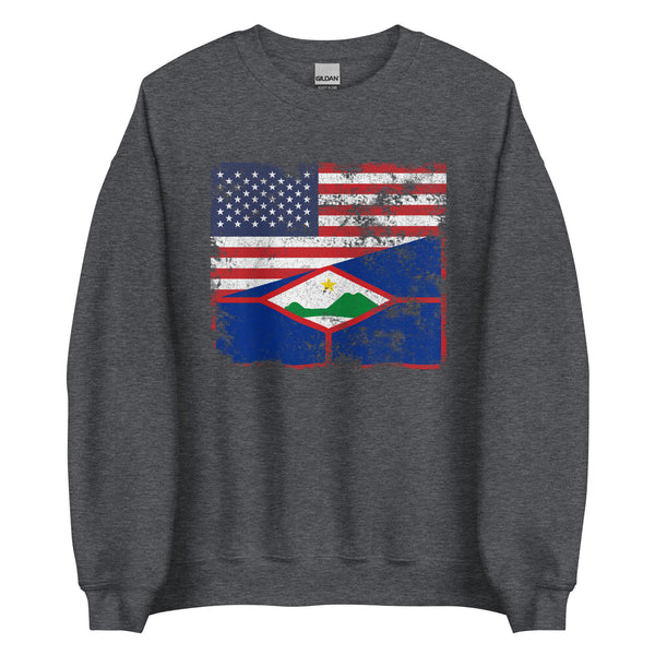 Sint Eustatius USA Flag Sweatshirt