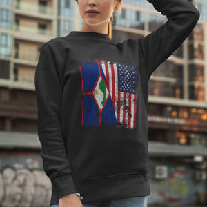 Sint Eustatius USA Flag Sweatshirt