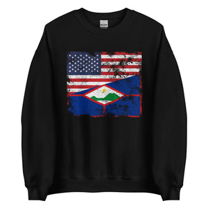 Sint Eustatius USA Flag Sweatshirt