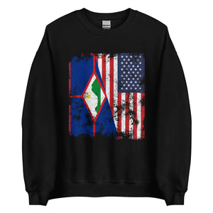 Sint Eustatius USA Flag Sweatshirt