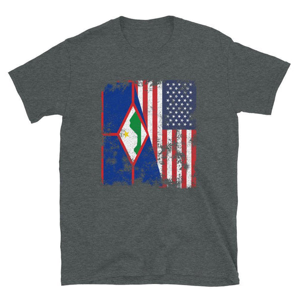 Sint Eustatius USA Flag T-Shirt