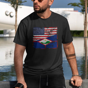 Sint Eustatius USA Flag T-Shirt