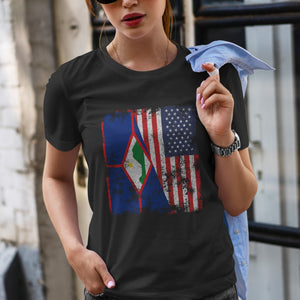 Sint Eustatius USA Flag T-Shirt