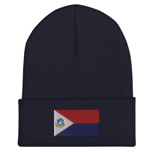 Saint Martin Flag Beanie - Embroidered Winter Hat