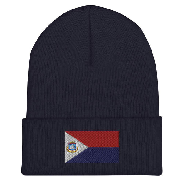 Sint Maarten Flag Beanie - Embroidered Winter Hat