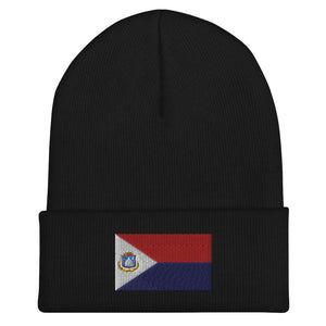 Sint Maarten Flag Beanie - Embroidered Winter Hat