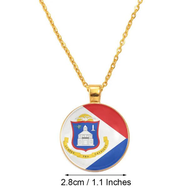 Saint Martin Flag Necklace