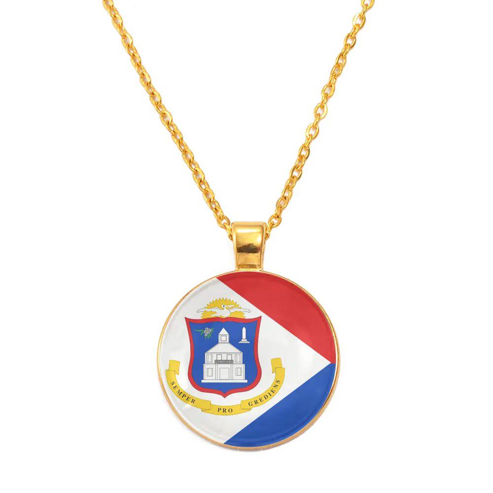 Saint Martin Flag Necklace