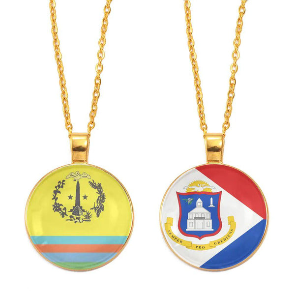 Saint Martin Flag Necklace