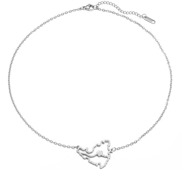 Saint Martin Map Necklace