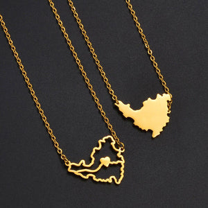 Saint Martin Map Necklace