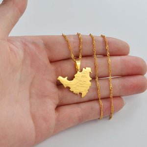 Saint Martin Map Necklace