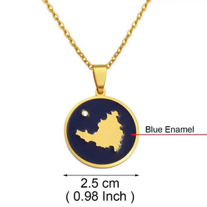 Sint Maarten Map Necklace - Saint-Martin Map Pendant