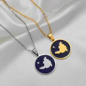 Sint Maarten Map Necklace - Saint-Martin Map Pendant