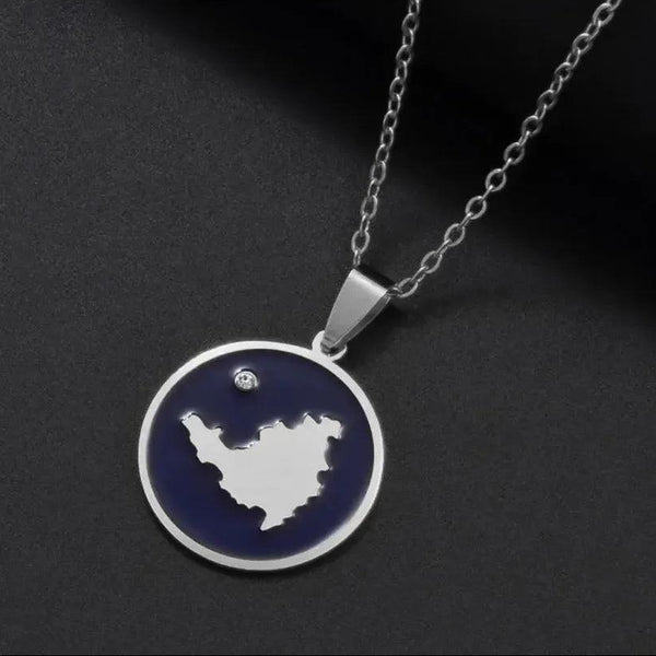 Sint Maarten Map Necklace - Saint-Martin Map Pendant