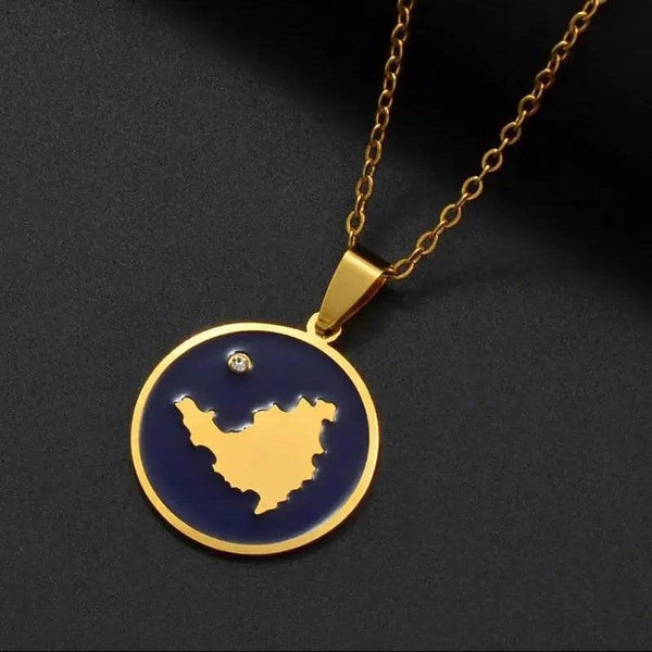 Sint Maarten Map Necklace - Saint-Martin Map Pendant