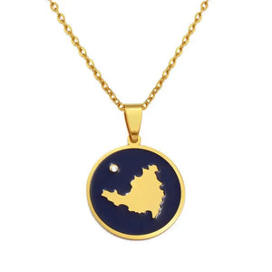Sint Maarten Map Necklace - Saint-Martin Map Pendant