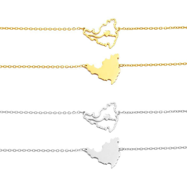 Saint Martin Map Necklace