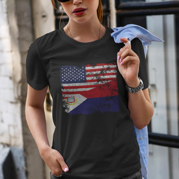 Sint Maarten USA Flag T-Shirt