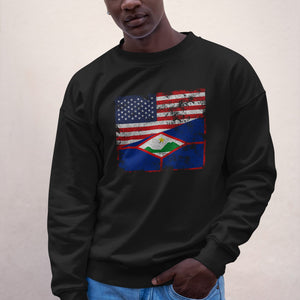 Sint Eustatius USA Flag Sweatshirt