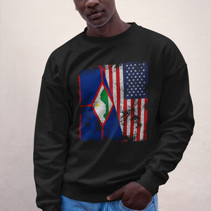 Sint Eustatius USA Flag Sweatshirt
