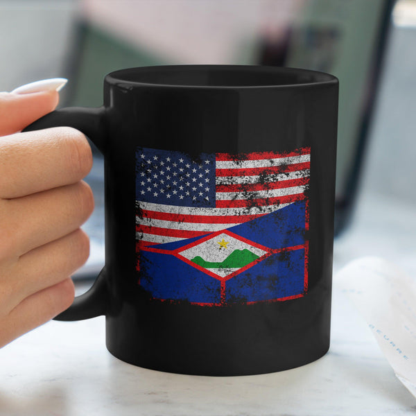 Sint Eustatius USA Flag Mug