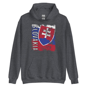 Slovakia Flag - Distressed Flag Hoodie