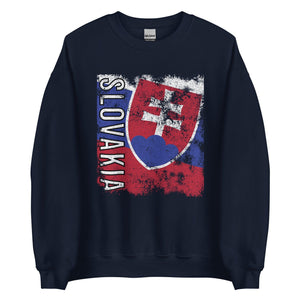 Slovakia Flag - Distressed Flag Sweatshirt