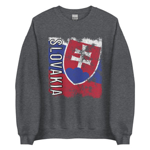 Slovakia Flag - Distressed Flag Sweatshirt