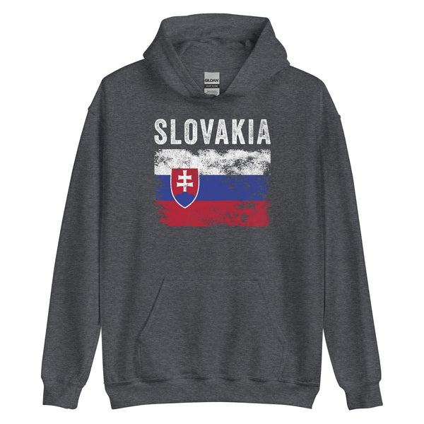 Slovakia Flag Distressed - Slovak Flag Hoodie